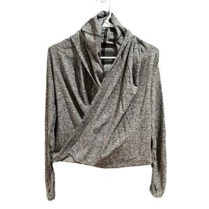 Ivivva by Lululemon Athletic Shrug Heather Grey Wrap Waist Size 12 Girls
